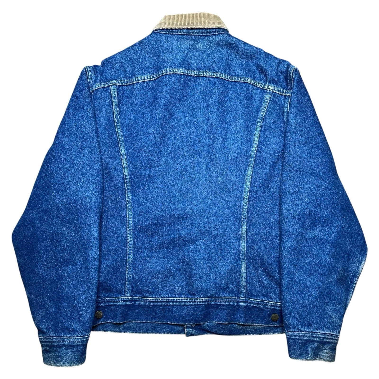 Vintage LEE Storm Rider Denim Jacket Men’s M-L Blanket Lined Corduroy Dark Wash - Photo 2