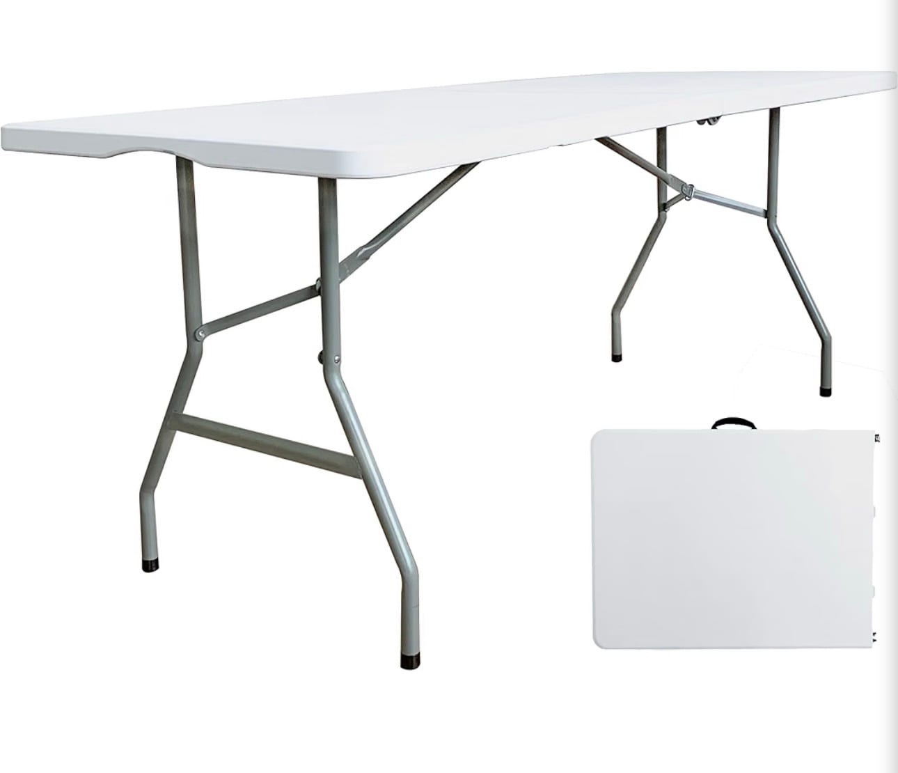2 pieces 6 foot table and 10 chairs  (folding) - Photo 2