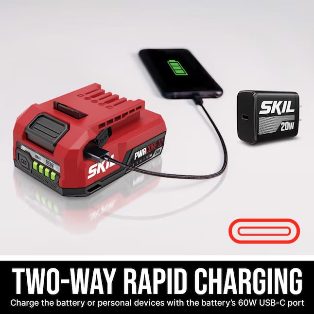 SKIL PWR CORE 12v 1/2in Keyless Brushless Cordless Drill - 1 Battery/Charger Inc - Photo 3